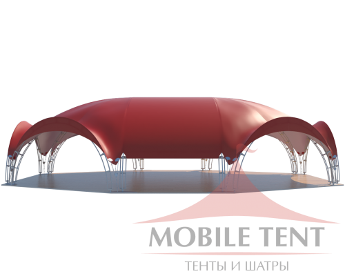 Арочный шатёр 18х15 — 241 м² Схема 1